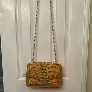 Michael Kors Tan and Gold Women's Bag